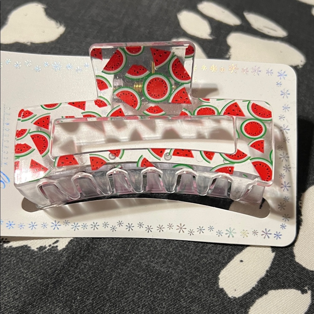 NWT Watermelon Print Hair Clip